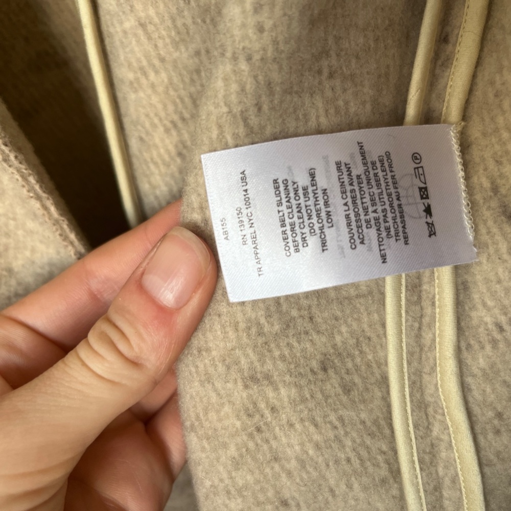 The Row Oatmeal Cashmere/Wool Long Coat - Picture 8 of 8
